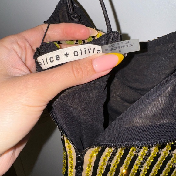 ALICE + OLIVIA Fifi embellished tulle mini dress size 0 - Picture 5 of 7